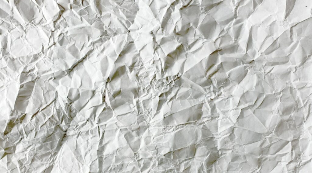 crumpled up piece of paper