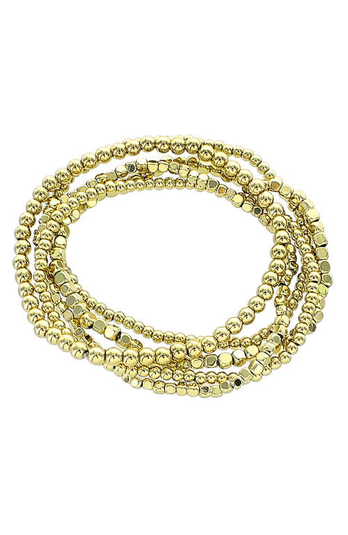 Panacea Set of 5 Beaded Stretch Bracelets, $34.00, available at Nordstrom.