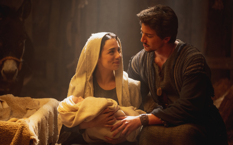 Mary and Joseph in Journey to Bethlehem